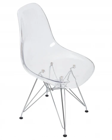 Набор 4 шт стул обеденный DOBRIN DSR CASPER (ножки хром, цвет прозрачный)