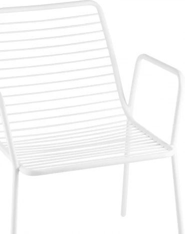 Стул с подлокотниками Дели металл белый Stool Group (арт.УТ000039264)