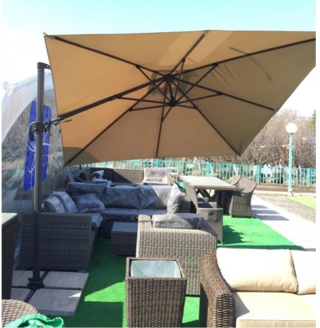 Зонт для кафе AFM-300SQB-Beige (3,0x3,0) Afina