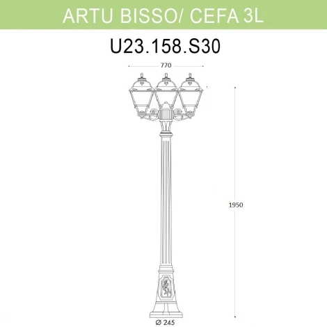 Наземный фонарь Fumagalli Cefa U23.158.S30.AXF1R (220V, IP55)