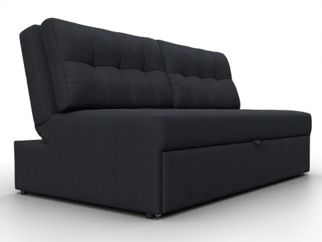 Диван прямой Лига-107 (160) (ЛДСП,Брус,Фанера,Замша/Темно-серый) Лига Диванов 134936