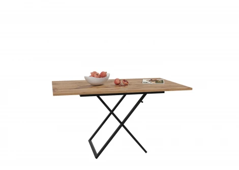 Стол трансформер 1, чёрный/дуб вотан ГЗМИ Орфей 102133