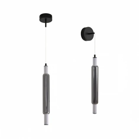 Бра/подвесной светильник Lumion Trendy 6556/15WCL черный/дымчатый, металл/акрил/стекло LED 15W 4000К 220V