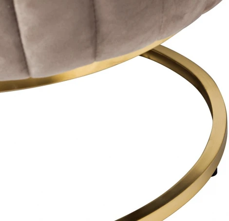 Банкетка Garda Decor N-BH2009 BG BR (Хром/Серо-бежевый)