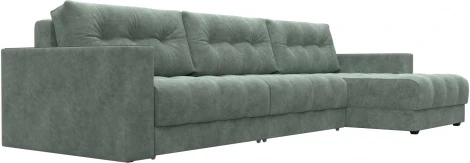 Диван угловой с декором Лига-049 НПБ Лонг Лига Диванов (Велюр) арт.128302
