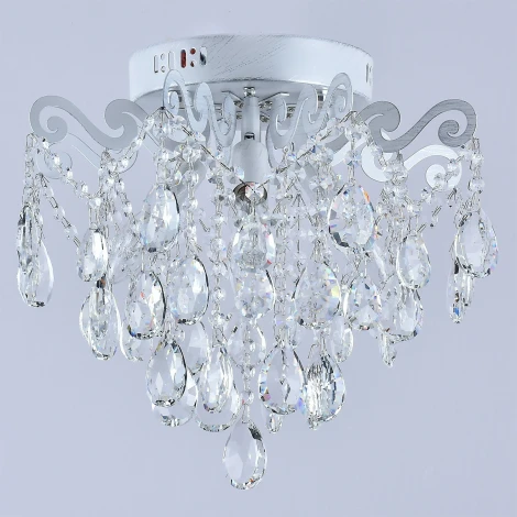Потолочная люстра хрустальная Reluce 04033-0.3-04 WH+SILVER PN (220V)