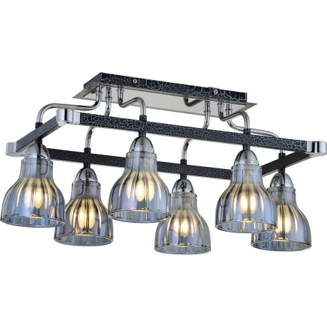 Потолочная люстра N-Light 411 411-06-63CBC chrome + black crack