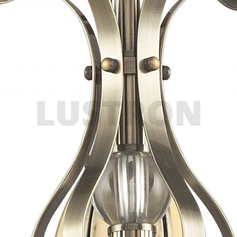 Потолочная люстра N-Light 662 662-05-52 antique brass + tiffany