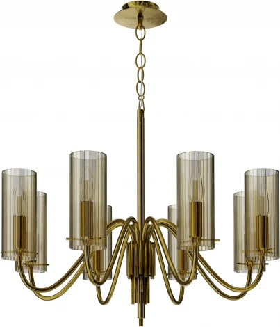 Подвесная люстра ST Luce SL2005 SL2005.303.08 латунь/коньячный E14 8*40W (220V, на цепи)