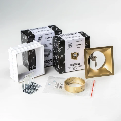 Встраиваемый светильник под гипсокартон и под LED модуль/ламп МR16 Lightstar Domino G214503GMOD (220V)