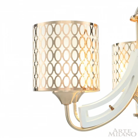 Подвесная люстра Arte Milano Florentia-3387 303387/6 Wh/Gd (220V, на цепи)