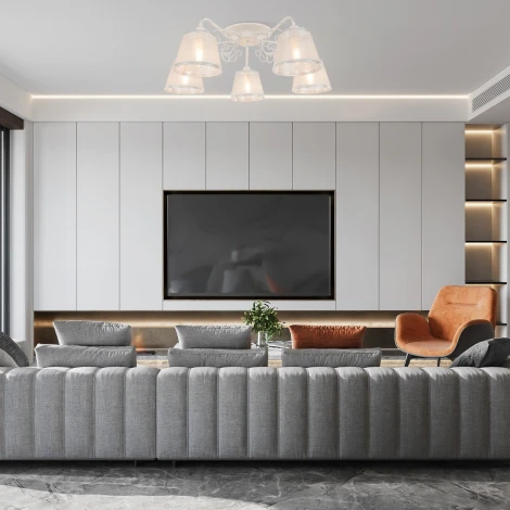 Потолочная люстра Arte Milano AM341120 341120/5 WT+SL (220V)