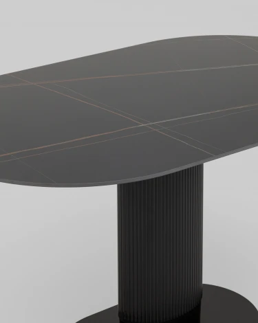 Стол обеденный Stool Group Mystery 130х80 см чёрный керамика арт.УТ000040810