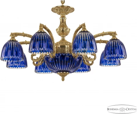 Подвесная люстра Bohemia Florence 71212P/8/210 G P1 D Clear-Blue/H-1K