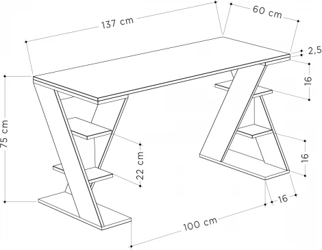 Стол письменный LEVE PAPILLON WORKING TABLE