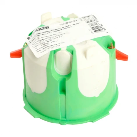 Подрозетник двухкомпонентный (зеленый) Stekker 50229