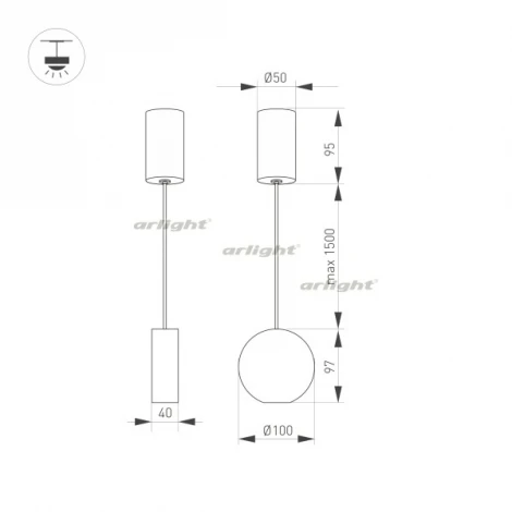 Подвесной светильник Arlight ELEMENTA 032768 (LED, 220V, на проводе, круглые, IP40)