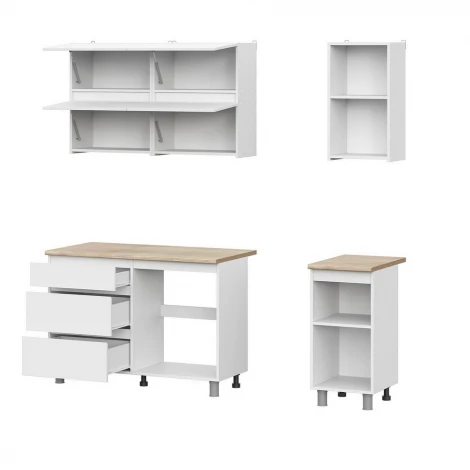 Готовая кухня Арника Токио 1.6 м, белая