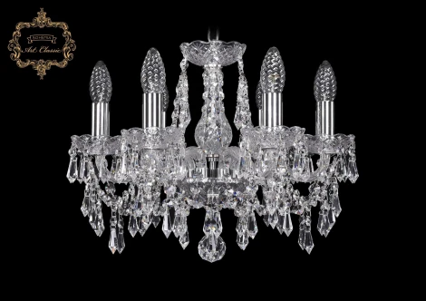 Подвесная люстра Art Classic 11.23 11.23.6.141.Cr.Dr (220V, хрусталь, на цепи, подсвечник, свеча)