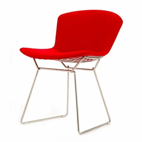 Стул Bertoia с обивкой Красный ткань