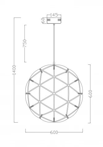 Подвесной светильник Freya Amber FR5099PL-L45CH (LED, 220V, на проводе, шар)