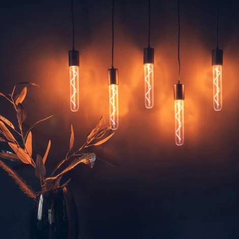 Лампа светодиодная форма «цилиндр», янтарная колба Uniel Vintage LED-L32A-4W/GOLDEN/E27 GLV21GO