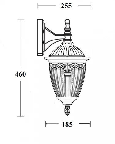 Настенный фонарь уличный IP44 Oasis Light FES 86302 04 Bl (220V, фонарь)