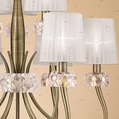 Подвесная большая люстра Mantra Loewe 4730 (220V, на цепи)