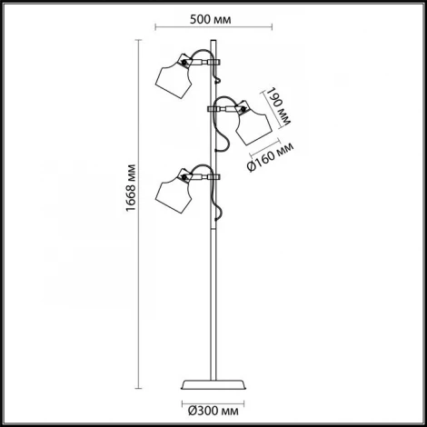 Торшер Odeon Light Osta 4083/3F