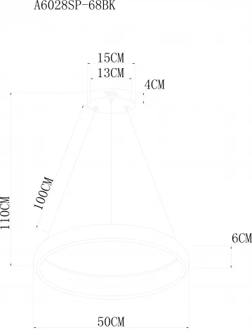 Подвесной светильник Arte Lamp A6028SP-68BK