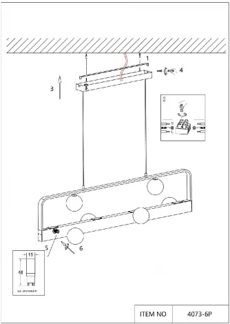 Подвесной светильник Favourite Fitirum 4073-6P (220V, на проводе, шарики)