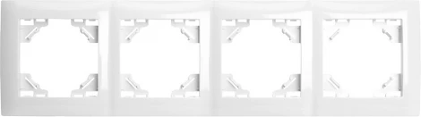 Рамка на 4 поста (белый) Stekker Эрна Элегант 49659
