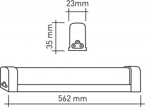 Настенно-потолочный линейный светильник светодиодный ЭРА LLED-04-0-40K-008 (220V)