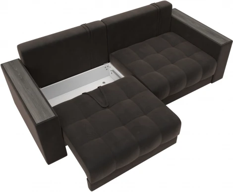 Диван прямой с декором Лига-049 НПБ Лига Диванов (Велюр) арт.128391