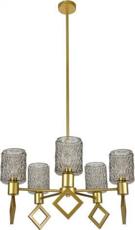 Потолочная люстра на штанге (13025/5R Gold) Indigo Preda V000469 (220V)