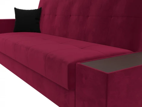 Диван-книжка Лига-020 стол справа (Бордовый,Черный/Микровельвет) Лига Диванов арт.118493