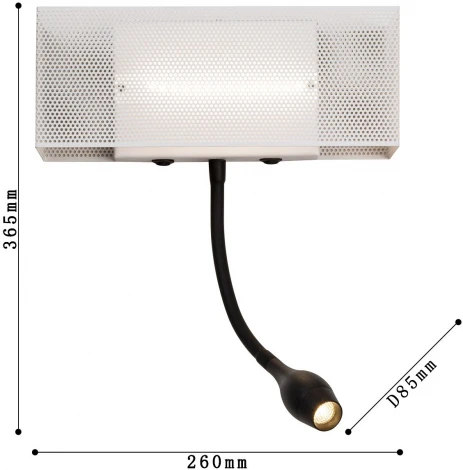 Настенный светильник на гибкой ножке для чтения Favourite Twin 4066-2W (LED, 220V, выключатель)