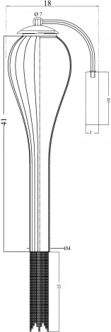Бра Arte Lamp Waterfall A1577AP-1CC (220V)
