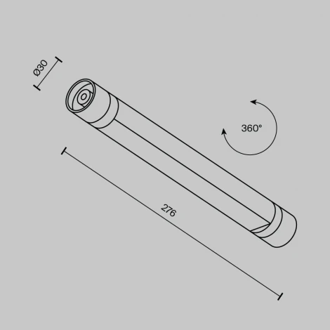 Трековый светильник модульный низковольтный LED 6W 24V Maytoni Basis C147CL-L300-6W3K-B