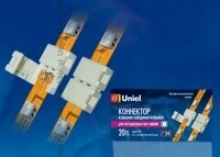 Клемма соединительная для светодиодных лент 5050, 2 контакта, набор 20 штук Uniel UTC-L-2/B20-NNN WHITE 020 POLYBAG