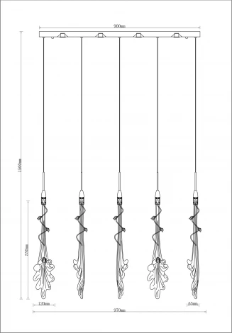 Подвесной светильник Moderli Melburn V9021-PL (LED, 12V, на проводе, листья)