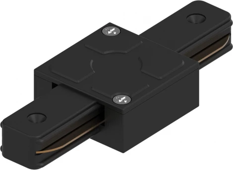 Коннектор прямой однофазный для шинопровода, черный Feron LD1006 41735