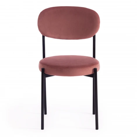 Стул REVO (mod. 7033) коралловый barkhat 15 /черный (ткань/металл)
