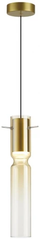 Подвесной светильник Odeon Light Scrow 5058/5LA PENDANT золотой/янтарный/металл/стекло LED 5W 3000K (220V, на проводе, круглые)