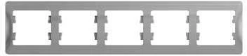 Рамка на 5 постов (алюминий) Systeme Electric GSL000305