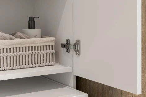 Пенал Арника 640 с нишей для стиральной машины, Белый