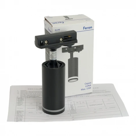 Трековый светильник однофазный 15W 220V Feron AL146 51325