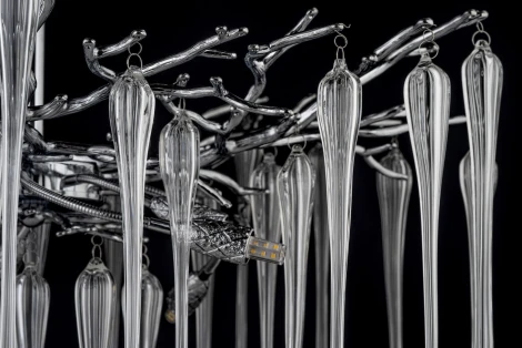 Потолочная люстра хрустальная на штанге Dio D`arte Tavenna Nickel Tavenna H 1.3.76.101 N (220V)