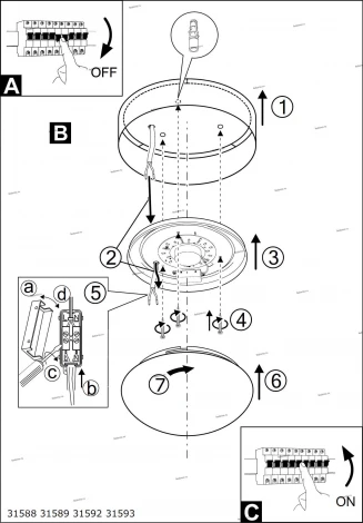 Настенно-потолочный светильник Eglo Pasteri 31588