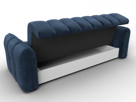 Диван-книжка Лига-112 (ДСП,ЛДСП,Велюр/Синий) Лига Диванов 136677